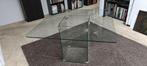 Duurzame glazen tafel met stoelen te koop, Huis en Inrichting, Ophalen, Gebruikt, Strak/ modern, 4 tot 6 stoelen
