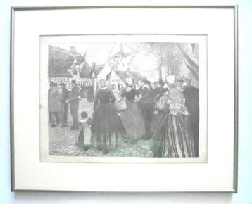 Henri Cassiers 1858 -1944.Feest in België. beschikbaar voor biedingen
