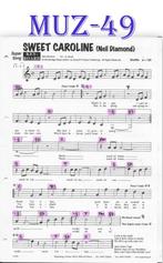 Muz49 bladmuziek super song - Sweet Caroline  Neil Diamond, Muziek en Instrumenten, Gebruikt, Piano, Ophalen of Verzenden, Artiest of Componist