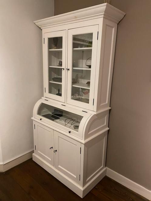 Grutterskast apothekers kast gebogen glas, Huis en Inrichting, Kasten | Vitrinekasten, Gebruikt, 200 cm of meer, 50 tot 75 cm