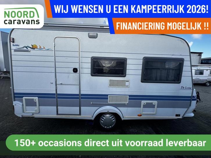 Hobby 400 SF DE LUXE DWARSBED,TOILET,MOVER, FIETSENDRAGER, Caravans en Kamperen, Caravans, Bedrijf, tot en met 4, 750 - 1000 kg