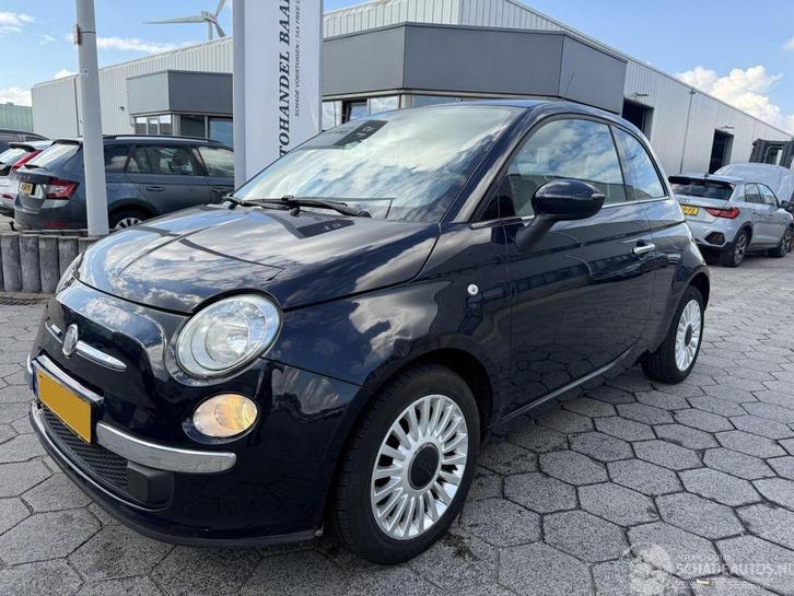 Fiat 500 1.2 Lounge (bj 2012), Auto diversen, Schadeauto's, Fiat, Handgeschakeld, Benzine, Hatchback, Blauw