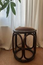 Vintage Rotan Kruk - Boho Stijl, Huis en Inrichting, Stoelen, Bruin, Zo goed als nieuw, Eén, Hout