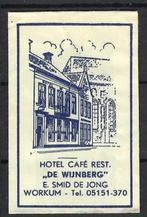 N2835 Workum hotel cafe rest DE WIJNBERG, Verzamelen, Nederland, Ophalen of Verzenden
