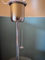 Nikkelen Tafellamp met Kap, Huis en Inrichting, Lampen | Tafellampen, Ophalen of Verzenden, Zo goed als nieuw, Elegant, Metaal