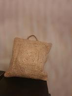 Jute Kussen Vierkant - Beige, Huis en Inrichting, Woonaccessoires | Kussens, Ophalen of Verzenden, Zo goed als nieuw, Beige, Vierkant