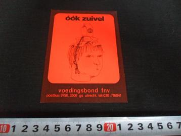 sticker strip Voedingsbond  FNV óók Zuivel  DY273  beschikbaar voor biedingen
