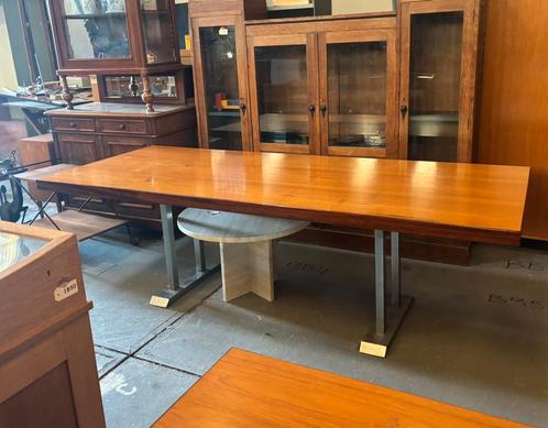 Grote vintage tafel, Huis en Inrichting, Tafels | Eettafels, Gebruikt, 50 tot 100 cm, 200 cm of meer, Vijf personen of meer, Rechthoekig