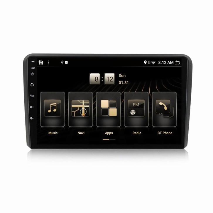 Android 14 Navigatie Audi A3 8P 2012 apple carplay carkit, Auto diversen, Autoradio's, Nieuw, Ophalen of Verzenden