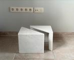 Sidetable set van marmer, up&up, Ophalen of Verzenden, 25 tot 50 cm, Rond, Glas