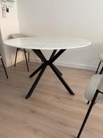Eettafel met stoelen - Moderne set, Huis en Inrichting, Tafels | Eettafels, Ophalen, 100 tot 150 cm, Rond, Zo goed als nieuw