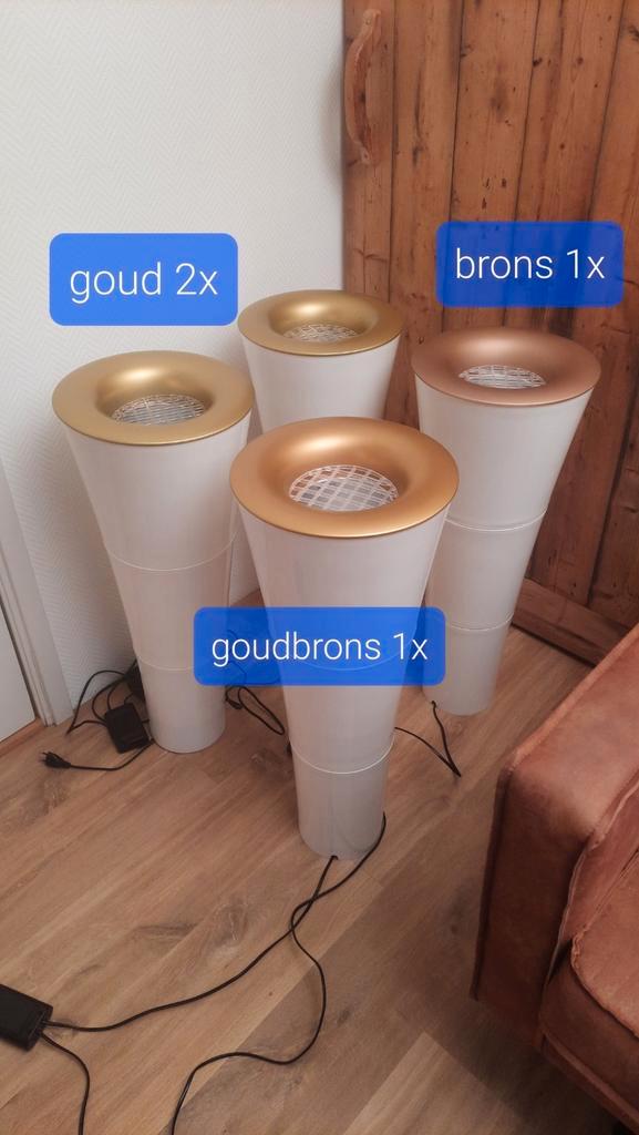 4 ikea flacka vloerlampen G0209,lees de beschrijving., Huis en Inrichting, Lampen | Vloerlampen, Zo goed als nieuw, Kunststof