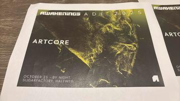2 tickets awakenings ade 2025 artcore 25 oktober beschikbaar voor biedingen