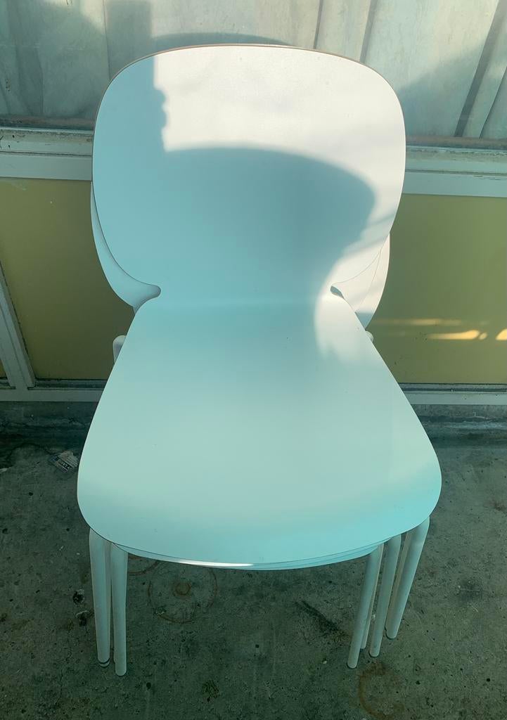 6 X Tuin Stoelen (Z.G.A.N 20.00€, Huis en Inrichting, Stoelen, Ophalen, Wit, Zo goed als nieuw, Vijf, Zes of meer stoelen