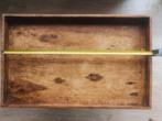 Butler tray van hout en metaal, Ophalen, Minder dan 55 cm, Gebruikt, Rechthoekig