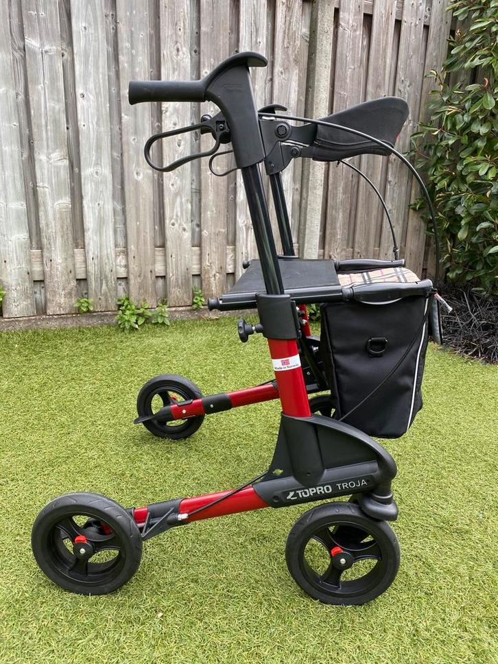 Topro Troja 2G (S) - rollator met tas+rugband - Topstaat!, Diversen, Rollators, Zo goed als nieuw, Lichtgewicht, Opvouwbaar, Ophalen