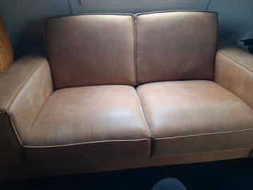 Cognackleurige tweezitsbank
