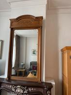 Grote houten spiegel, Ophalen, Gebruikt, 150 tot 200 cm, Rechthoekig