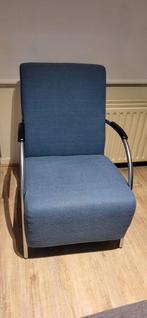 Blauwe fauteuil, Huis en Inrichting, Fauteuils, Gebruikt, Ophalen of Verzenden, 75 tot 100 cm
