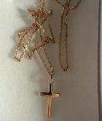 Gouden ketting met kruis hanger - Nieuw!, Ophalen of Verzenden, Nieuw, Goud, Met hanger