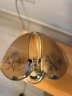 Herda wandlamp goud met glas bloemenprint, Ophalen of Verzenden, Zo goed als nieuw, Glas