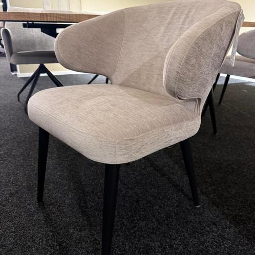 Set 4 eetkamerstoelen Brandy, Huis en Inrichting, Stoelen, Nieuw, Vier, Stof, Wit, Ophalen