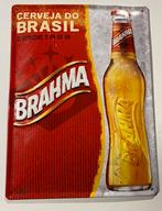 Brahma Cerveja do Brasil - bier reclame, Verzamelen, Merken en Reclamevoorwerpen, Ophalen of Verzenden, Zo goed als nieuw, Reclamebord