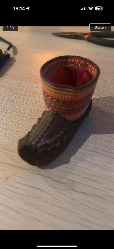 Decoratieve miniatuur schoen zeer oud, Antiek en Kunst, Antiek | Overige Antiek, Ophalen