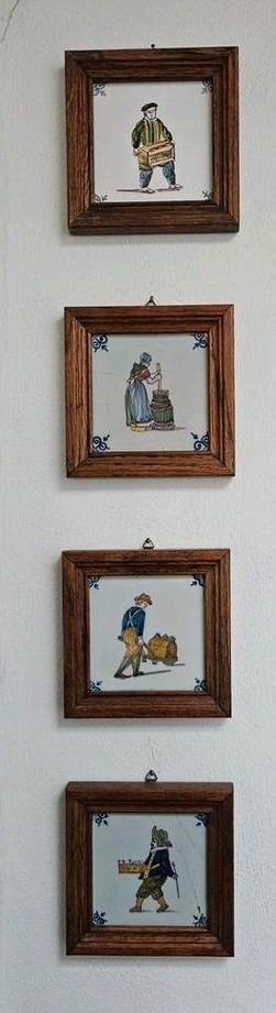 Tichelaars Makkum Tegeltjes - Set van 4, Antiek en Kunst, Antiek | Wandborden en Tegels, Ophalen