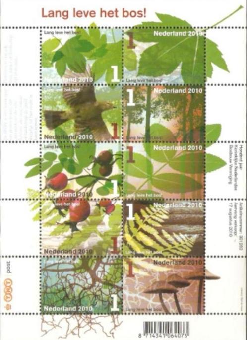 2010 Vel Lang leve het bos Postfris., Postzegels en Munten, Postzegels | Nederland, Postfris, Verzenden