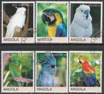 ANGOLA serie Papagaaien 2000, Verzenden, Gestempeld, Dier of Natuur