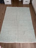 Turqoise/creme vloerkleed Ikea, Ophalen, Gebruikt, 100 tot 150 cm, Rechthoekig