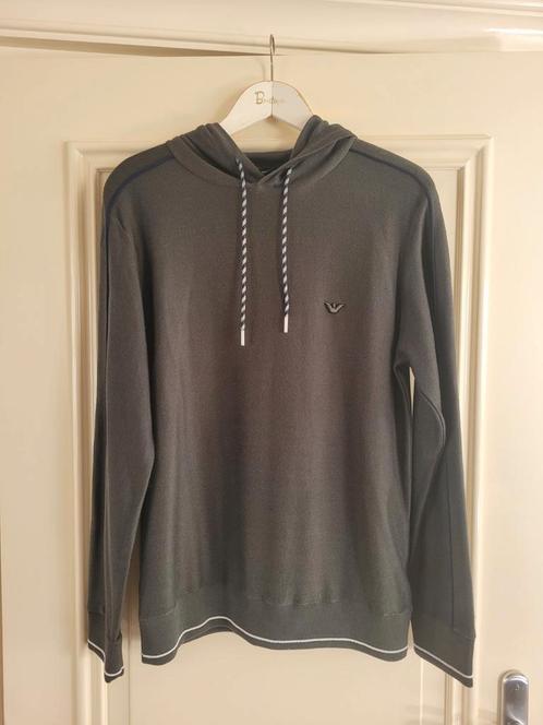 Hele mooie nieuwe grijs Trui/hoodie van Emporio Armani mt. L, Kleding | Heren, Truien en Vesten, Nieuw, Maat 52/54 (L), Grijs