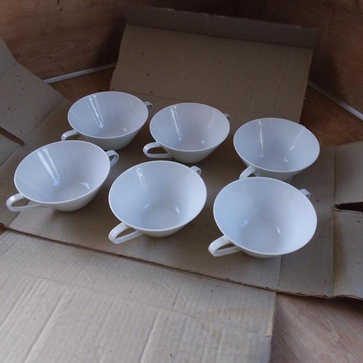 6 soepkommen Hutschenreuther Noblesse, Verzamelen, Porselein, Kristal en Bestek, Zo goed als nieuw, Kop en/of schotel, Porselein