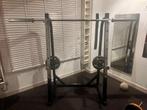 Squat rack met olympische stang en schijven, Ophalen of Verzenden, Zo goed als nieuw, Overige typen