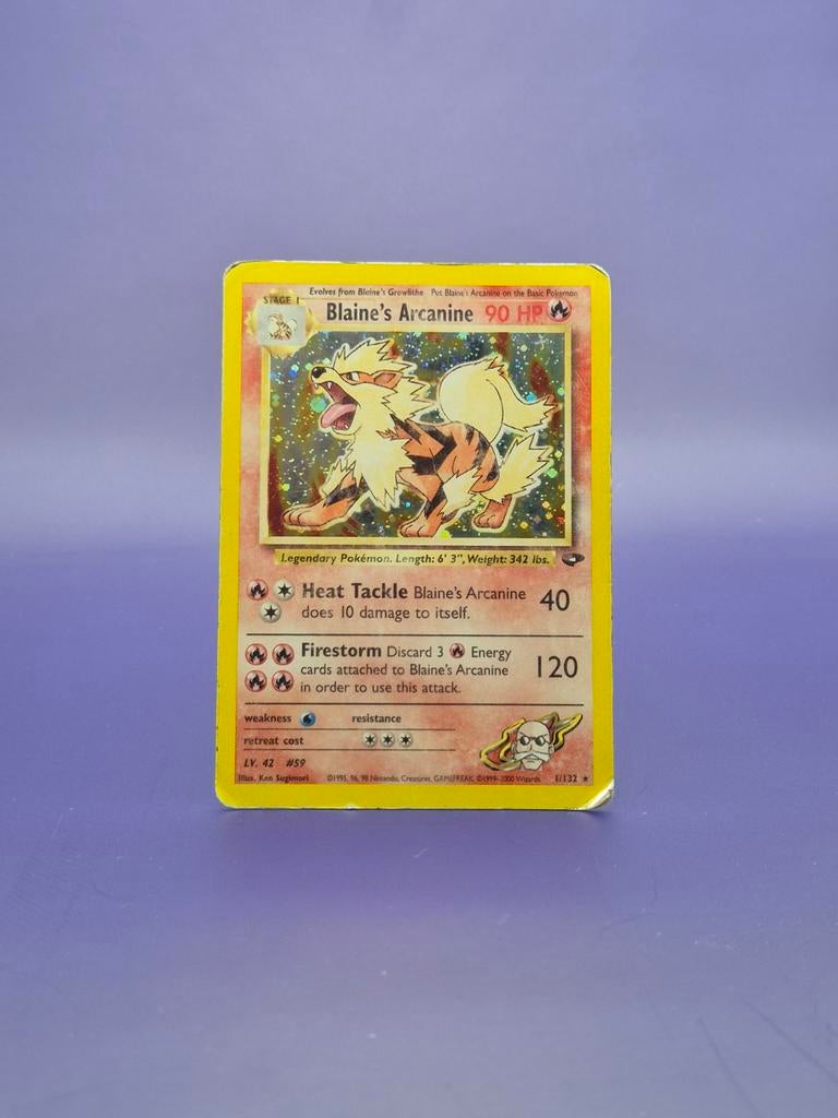 Blaine's Arcanine - Gym Challenge 1/132, Hobby en Vrije tijd, Verzamelkaartspellen | Pokémon, Ophalen of Verzenden, Gebruikt, Losse kaart