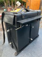 Vintage Zwart Leren Motorkoffers - Prachtig!, Motoren, Ophalen of Verzenden