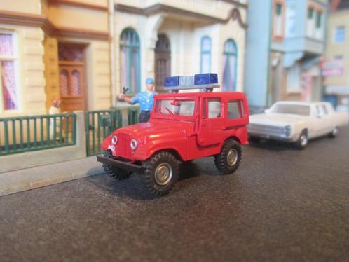 Jeep M38A1 met soft-Top - Roco brandweer ( als NeKaF ), Hobby en Vrije tijd, Modelauto's | 1:87, Zo goed als nieuw, Bus of Vrachtwagen
