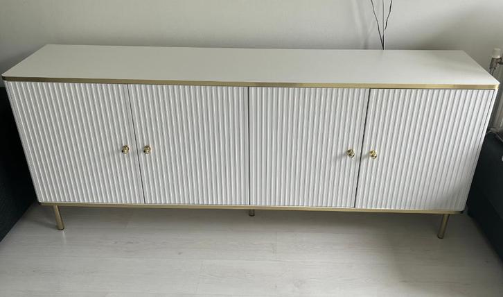 Dressoir - WIT MAT, Huis en Inrichting, Kasten | Dressoirs, Zo goed als nieuw, 150 tot 200 cm, 25 tot 50 cm, Ophalen