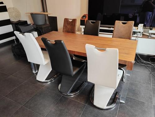 EETSTOELEN EETHOEKSTOELEN DESIGN 6X, Huis en Inrichting, Stoelen, Zo goed als nieuw, Vijf, Zes of meer stoelen, Kunststof, Metaal