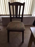 4 eetkamerstoelen met gobelin stof, Ophalen, Gebruikt, Stof