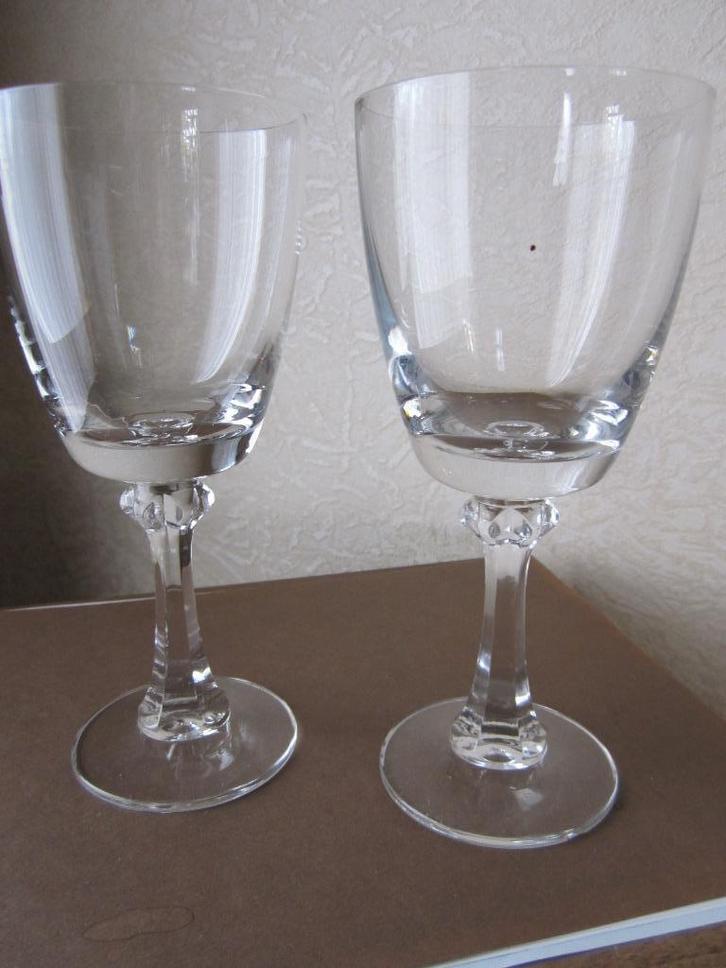 Vier prachtige mondgeblazen kristal glazen -, Antiek en Kunst, Antiek | Glas en Kristal, Verzenden