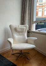 Montel witte leren stoel, Gebruikt, Ophalen of Verzenden, 75 tot 100 cm, Modern