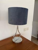 2 Leuke Lampen met Zilveren Voet, Ophalen, Gebruikt, Metaal, Minder dan 100 cm