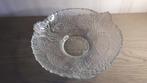 Glazenschaal met vismotief, Ophalen, Schaal, Rond, Glas
