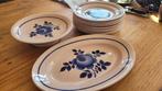 Vintage frans Servies met Blauwe Roos Moulin des Loupes, Ophalen of Verzenden