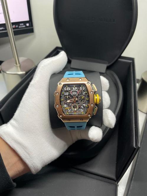 Richard mille 11-03 Tiffany blue full set, Sieraden, Tassen en Uiterlijk, Horloges | Heren, Zo goed als nieuw, Overige merken