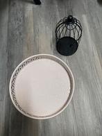 Dienblad & Vogelkooi Set, Huis en Inrichting, Ophalen, Gebruikt, Rond, Metaal