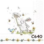 Servetten decoupage/bullet journal - hare + bird C640 28ct, Verzenden, Nieuw, Materiaal