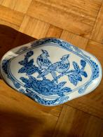 Porseleinen doosje blauw decor, Ophalen of Verzenden